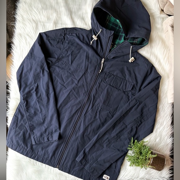 The North Face Hood Plaid Jacket Men Fruitvale Durable Water Repellent NF0A4QZJ - Picture 2 of 9